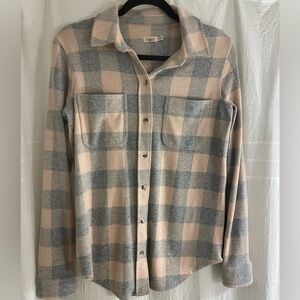 Faherty Tan and Gray soft flannel shirt